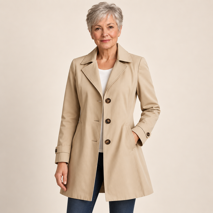 Women's Classic Button Trench Coat