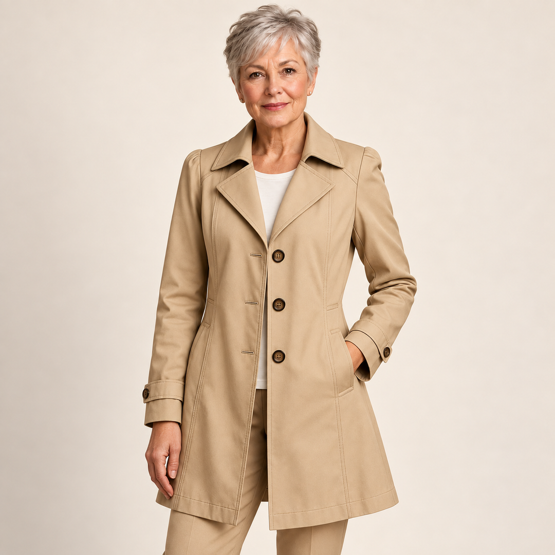 Women's Classic Button Trench Coat