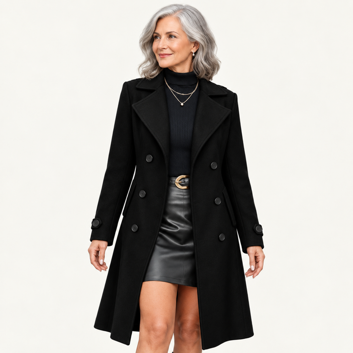 Women's Double-Breasted Long Coat
