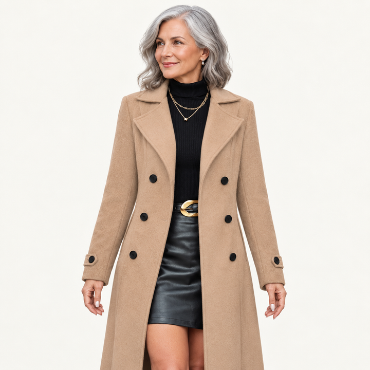 Women's Double-Breasted Long Coat