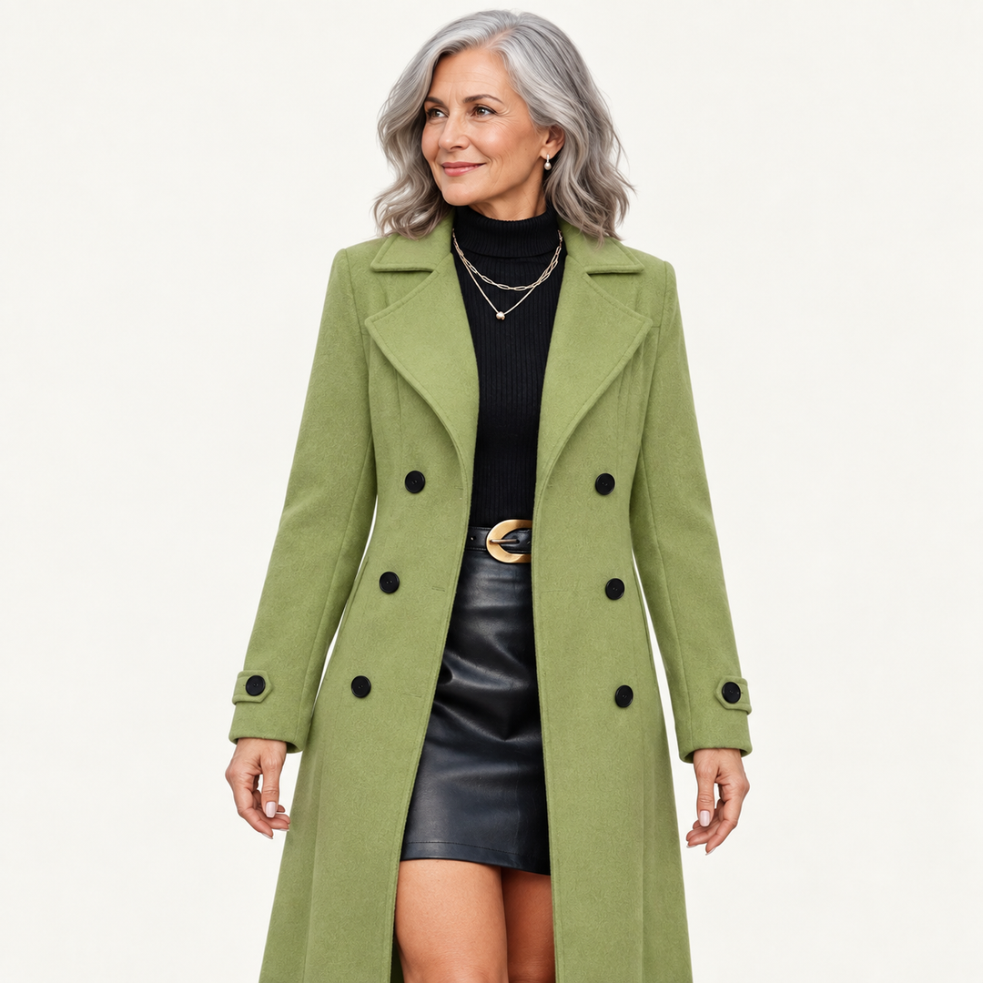 Women's Double-Breasted Long Coat