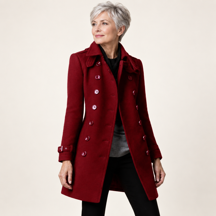 Women's Fitted Double-Breasted Trench Coat