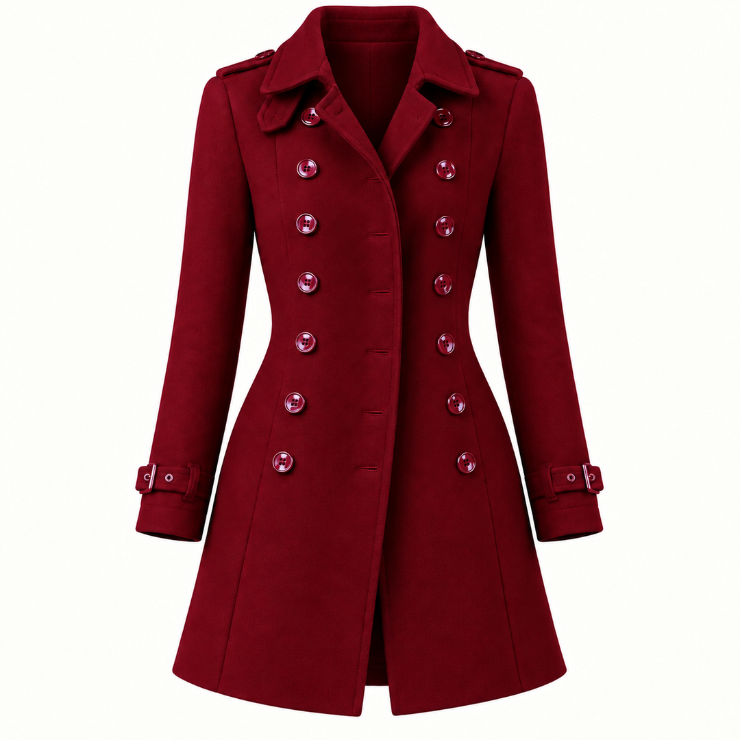 Women's Fitted Double-Breasted Winter Coat