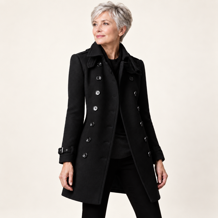 Women's Fitted Double-Breasted Trench Coat