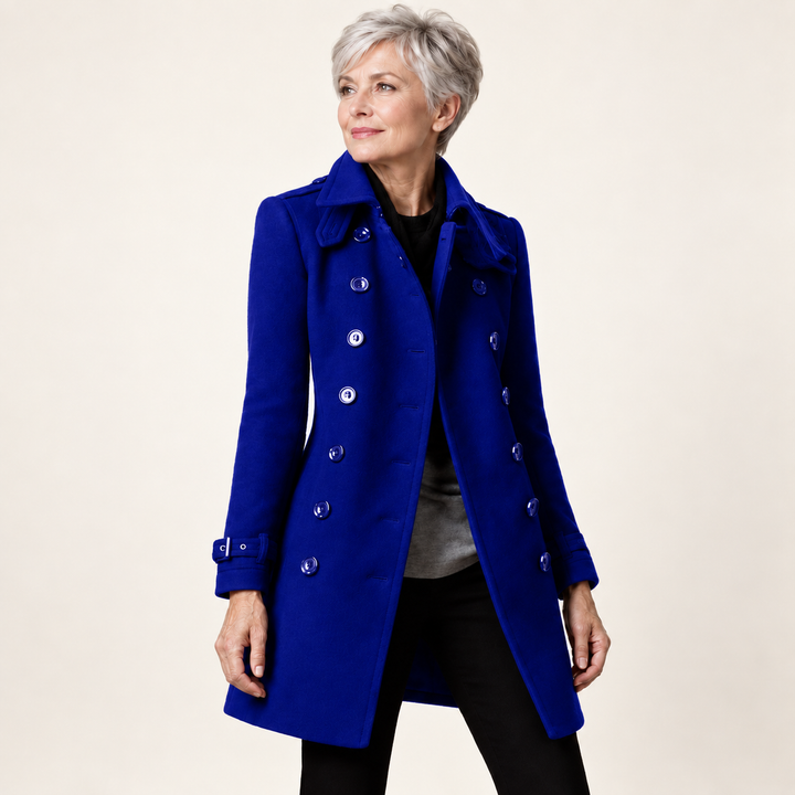 Women's Fitted Double-Breasted Winter Coat