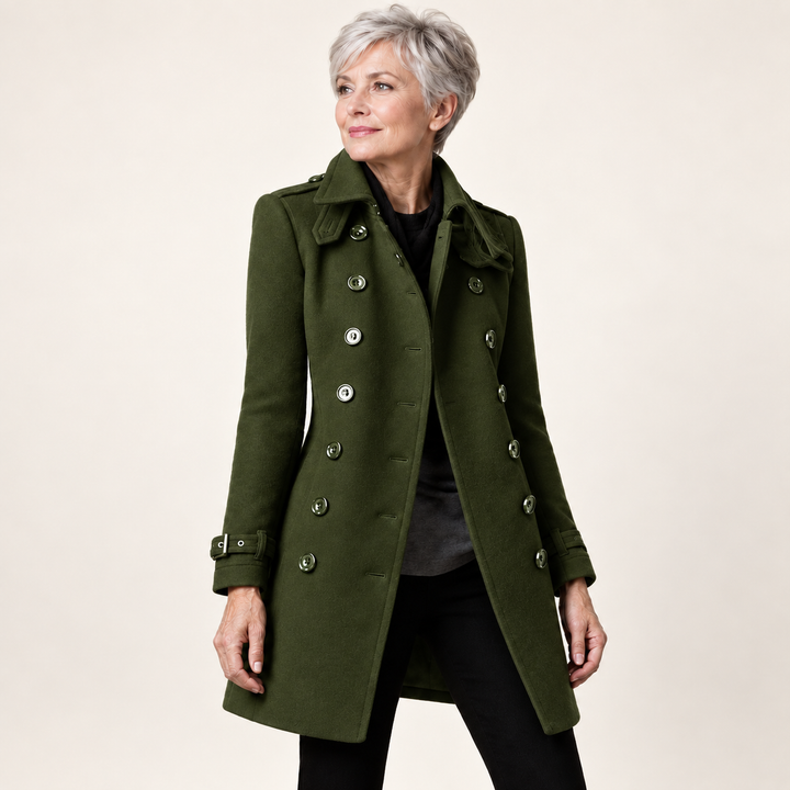 Women's Fitted Double-Breasted Winter Coat