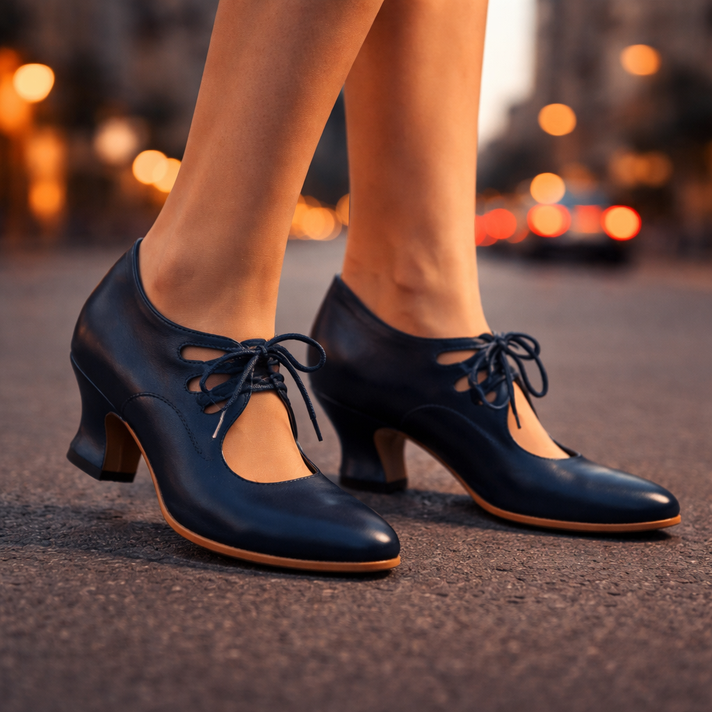 NUALA CORK | Sylvie Retro Lace-Up Heels