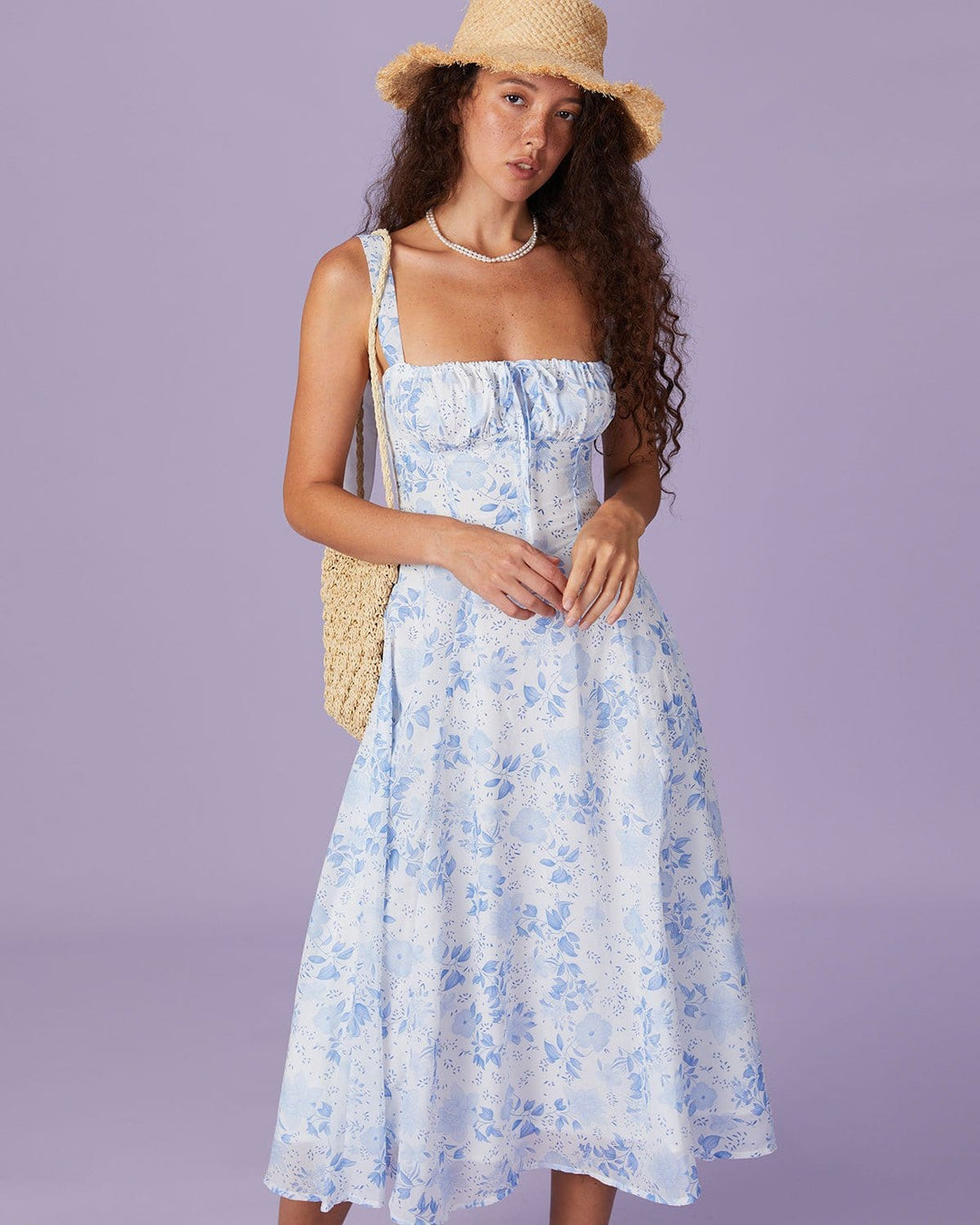 Dolores - Midi Dress with Floral Print