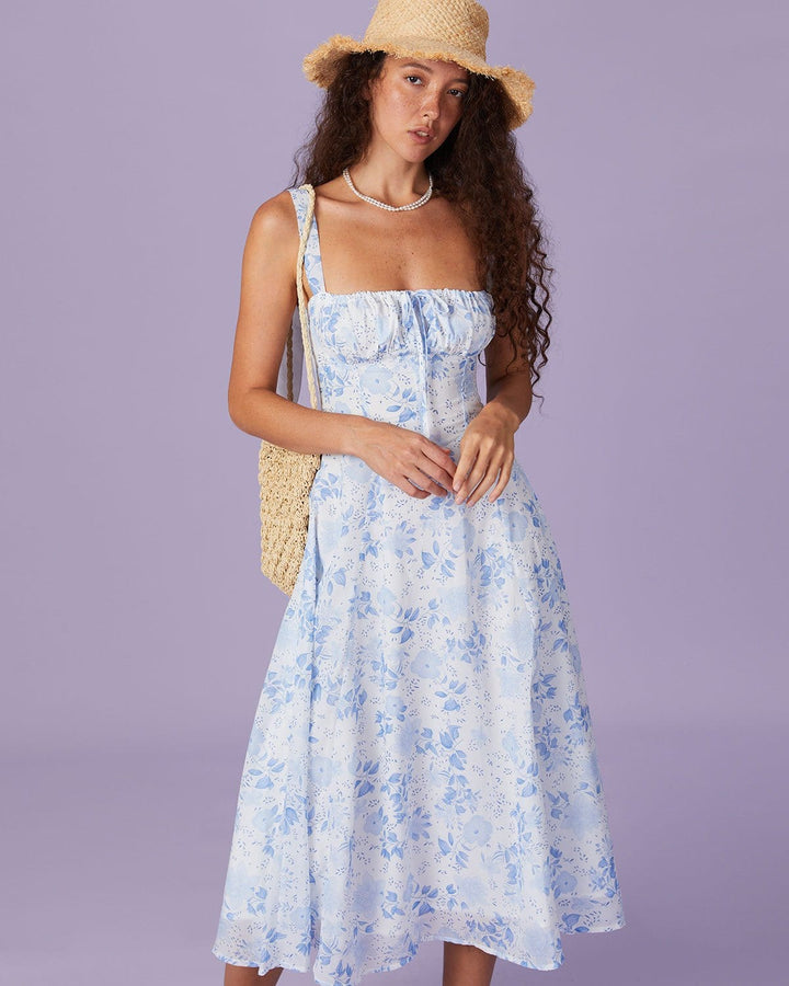 Dolores - Midi Dress with Floral Print