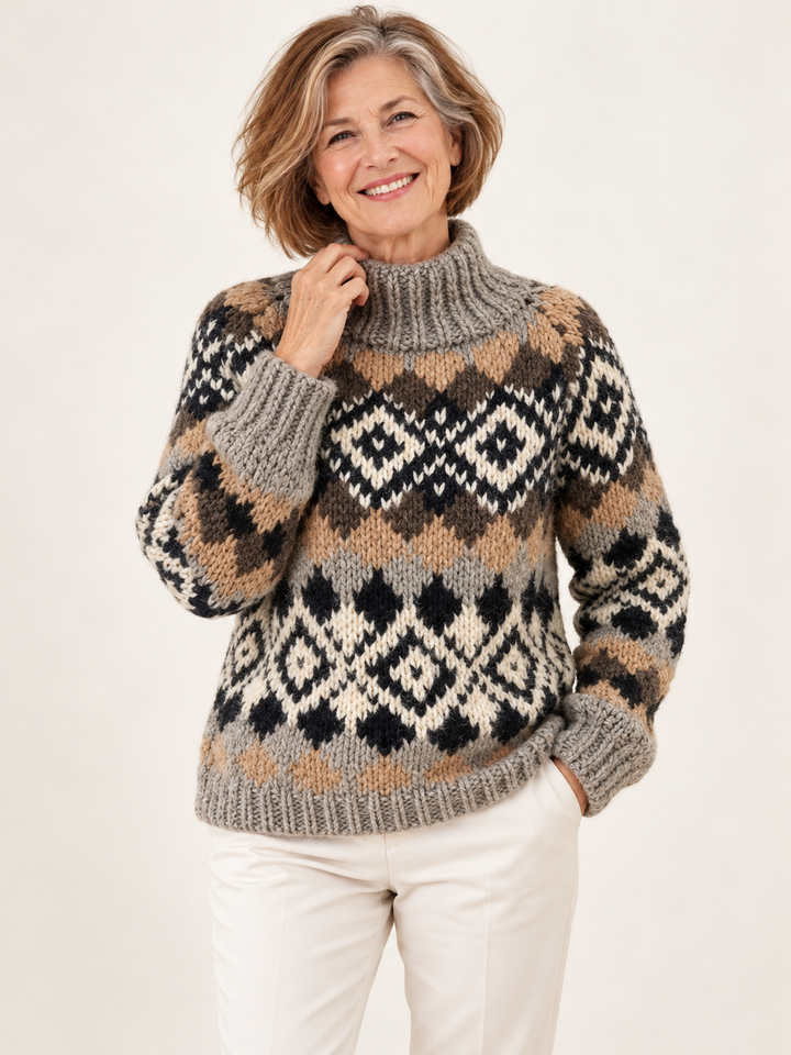 Lindsay – Thoughtfully Designed Jumper on a mature model