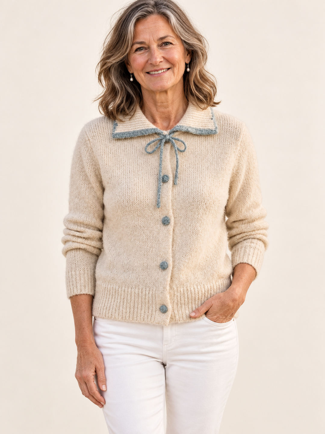 Jacqueline – Thoughtfully Designed Jumper on a mature model