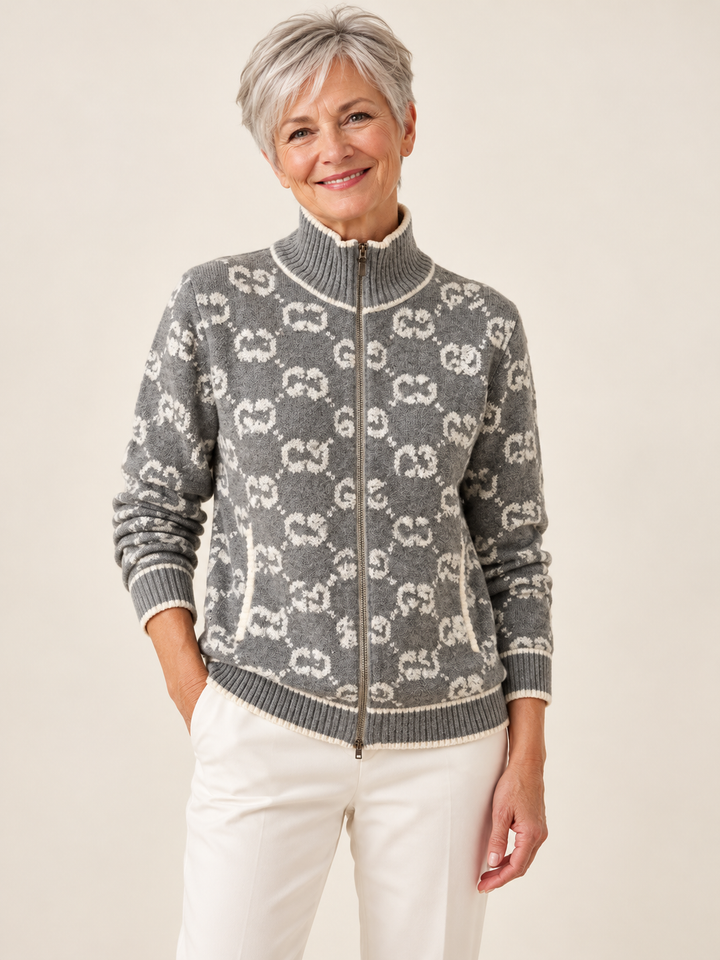Kirsty – Thoughtfully Designed Jumper on a mature model