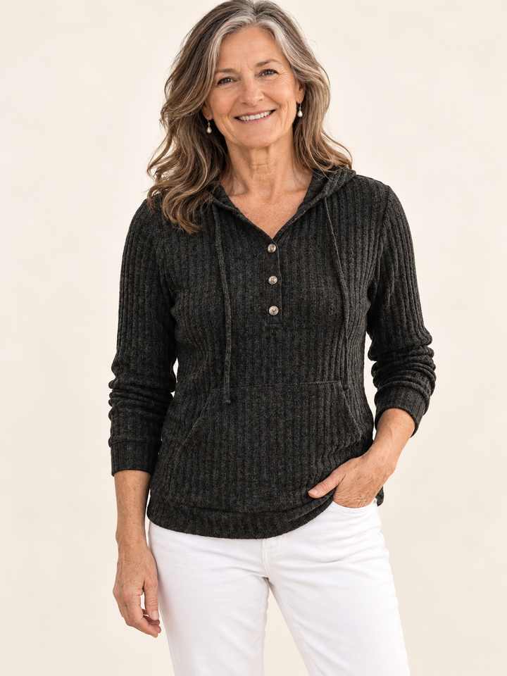 Hayley – Timeless Vintage Style Jumper on a mature model
