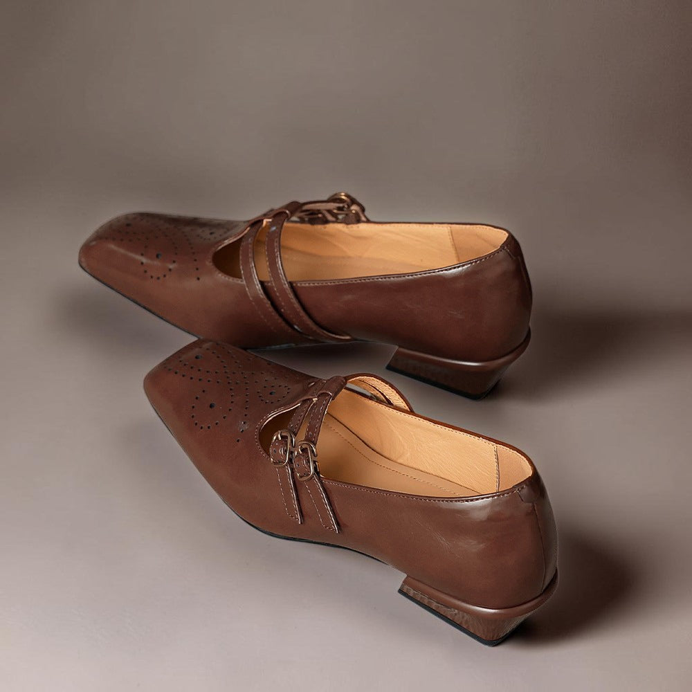 NUALA CORK | Pauline Double-Strap Mary Janes
