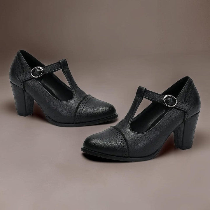 NUALA CORK | Sandrine Brogue T-Bar Heels