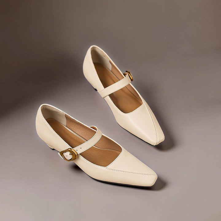 NUALA CORK | Catherine Gold-Buckle Mary Janes