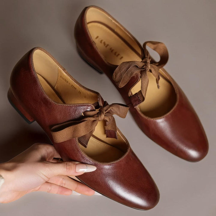 NUALA CORK | Sophie Bow-Detail Mary Jane Flats