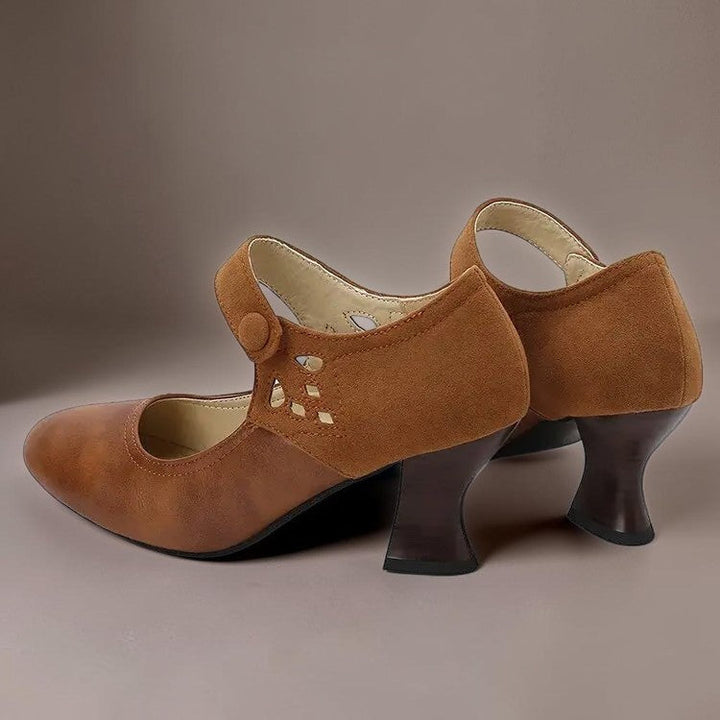 NUALA CORK | Aveline Button-Strap Heels