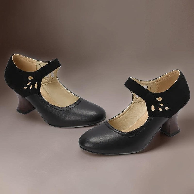NUALA CORK | Aveline Button-Strap Heels