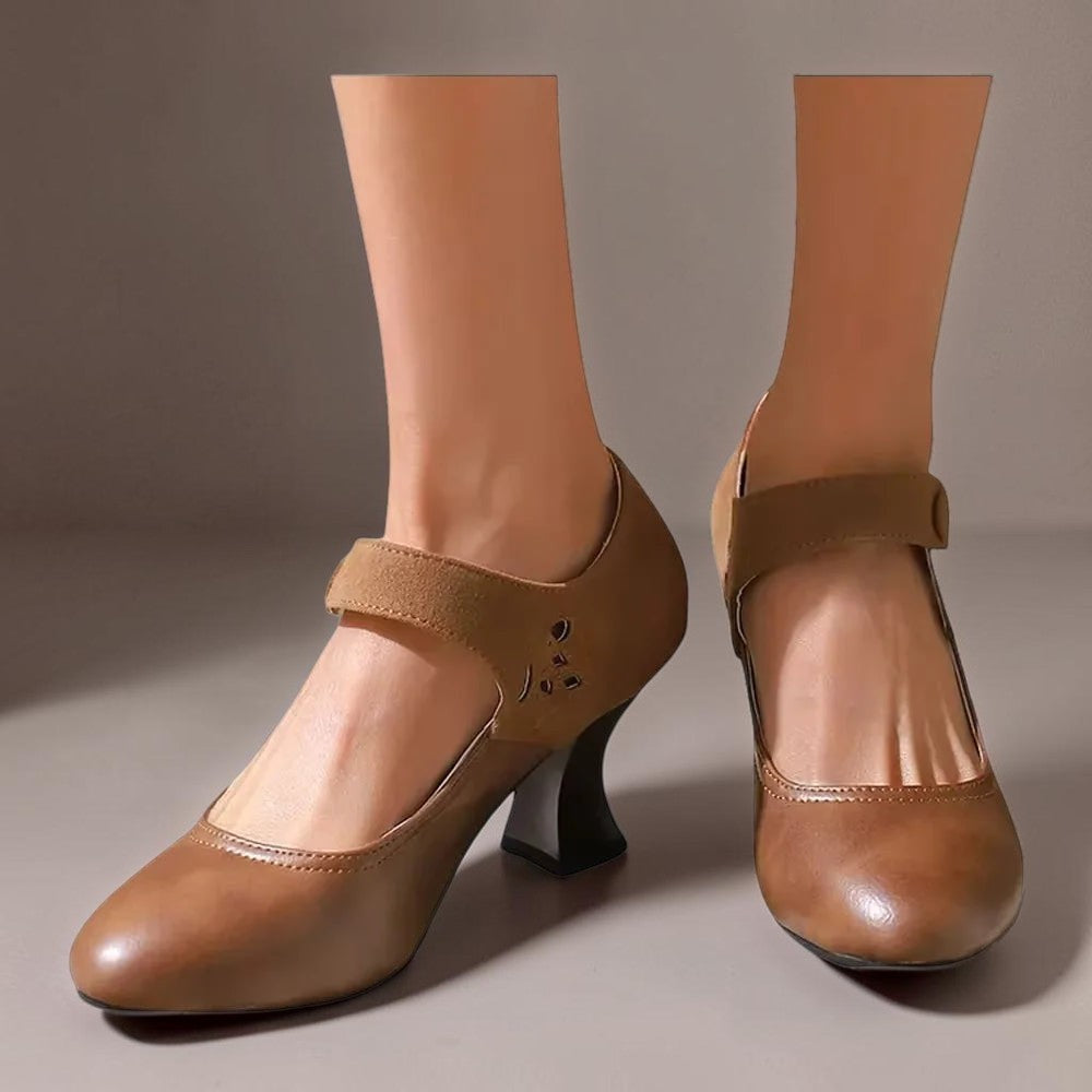 NUALA CORK | Aveline Button-Strap Heels
