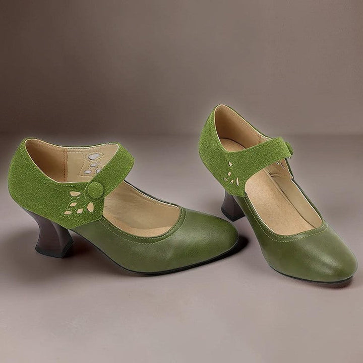 NUALA CORK | Aveline Button-Strap Heels