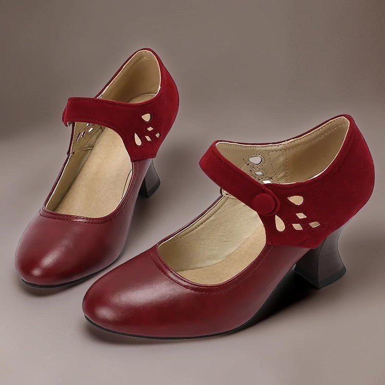 NUALA CORK | Aveline Button-Strap Heels