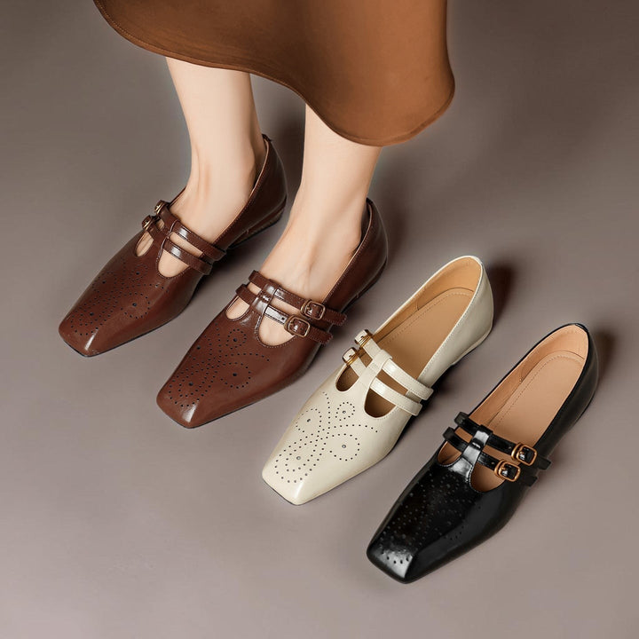 NUALA CORK | Pauline Double-Strap Mary Janes