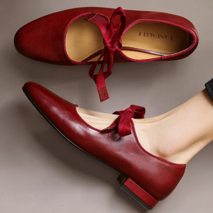 NUALA CORK | Sophie Bow-Detail Mary Jane Flats