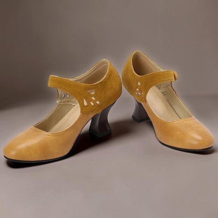 NUALA CORK | Aveline Button-Strap Heels