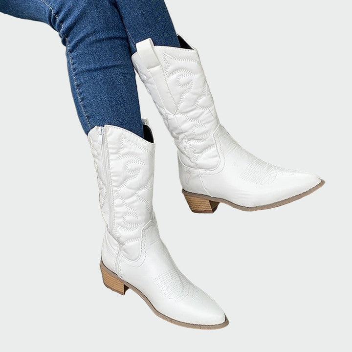 Meadhbh - Shimmering Pink Metallic Ankle Boots