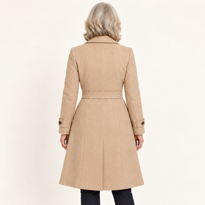 Women's Vintage-Style Fitted Trench Coat