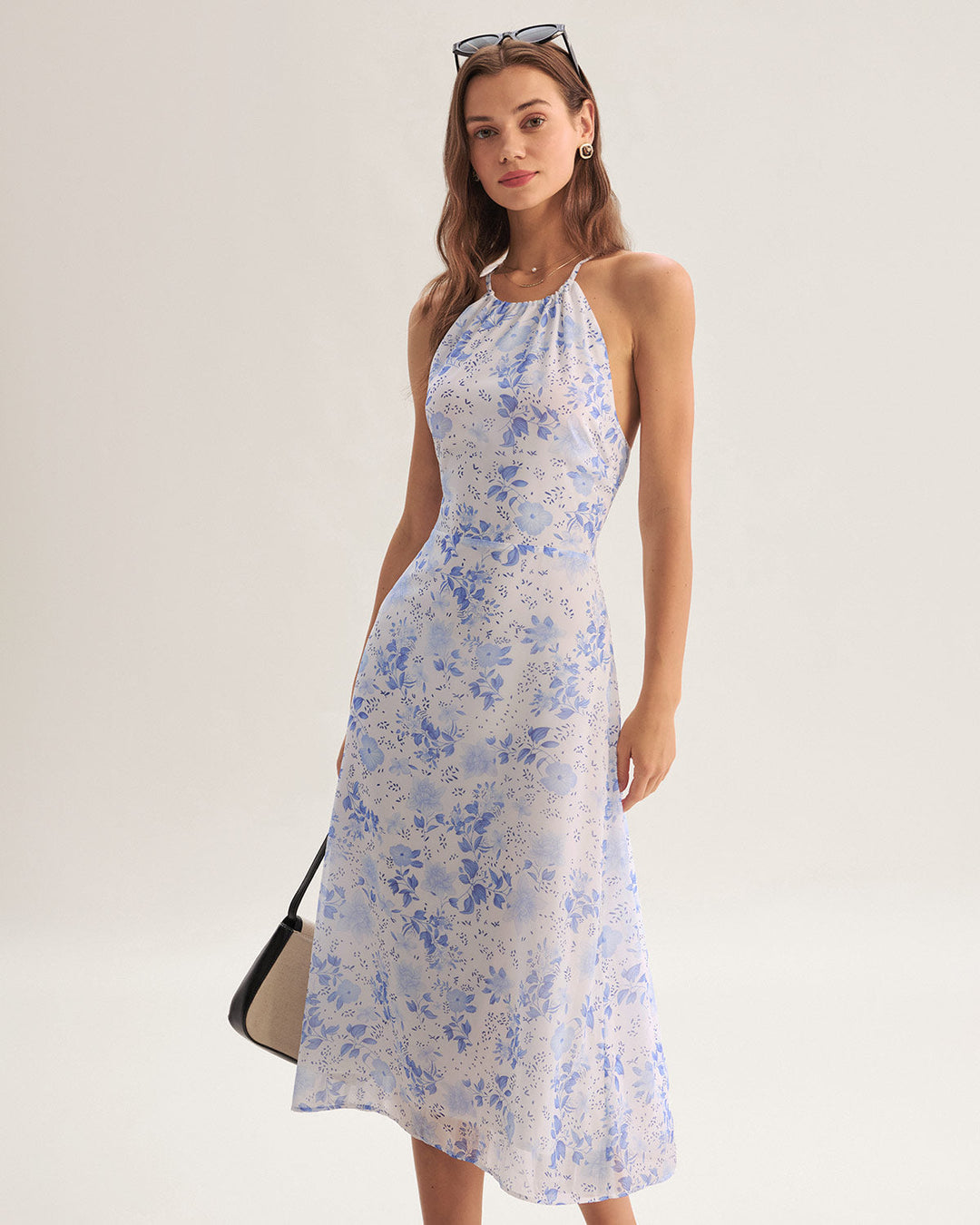Aobhnait - Midi Dress with Floral Print