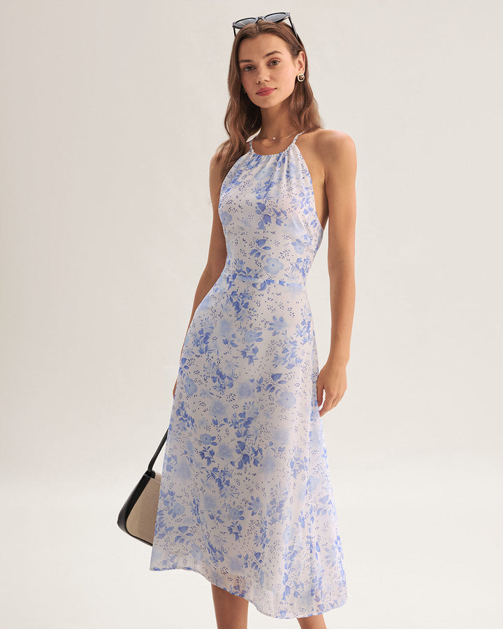 Aobhnait - Midi Dress with Floral Print