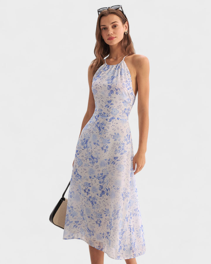Aobhnait - Midi Dress with Floral Print