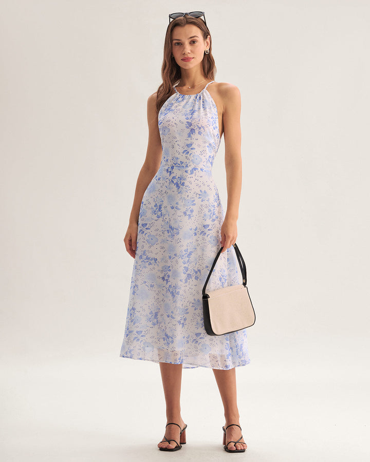 Aobhnait - Midi Dress with Floral Print