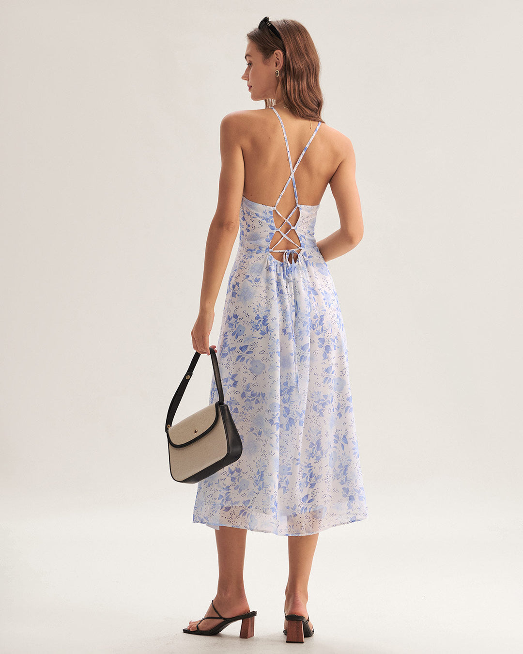 Aobhnait - Midi Dress with Floral Print
