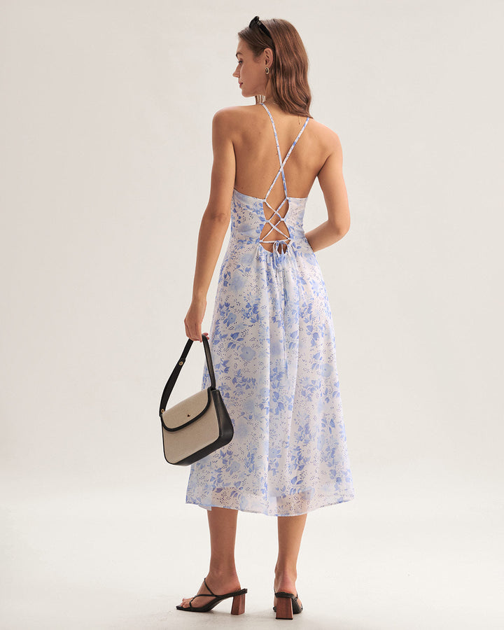 Aobhnait - Midi Dress with Floral Print
