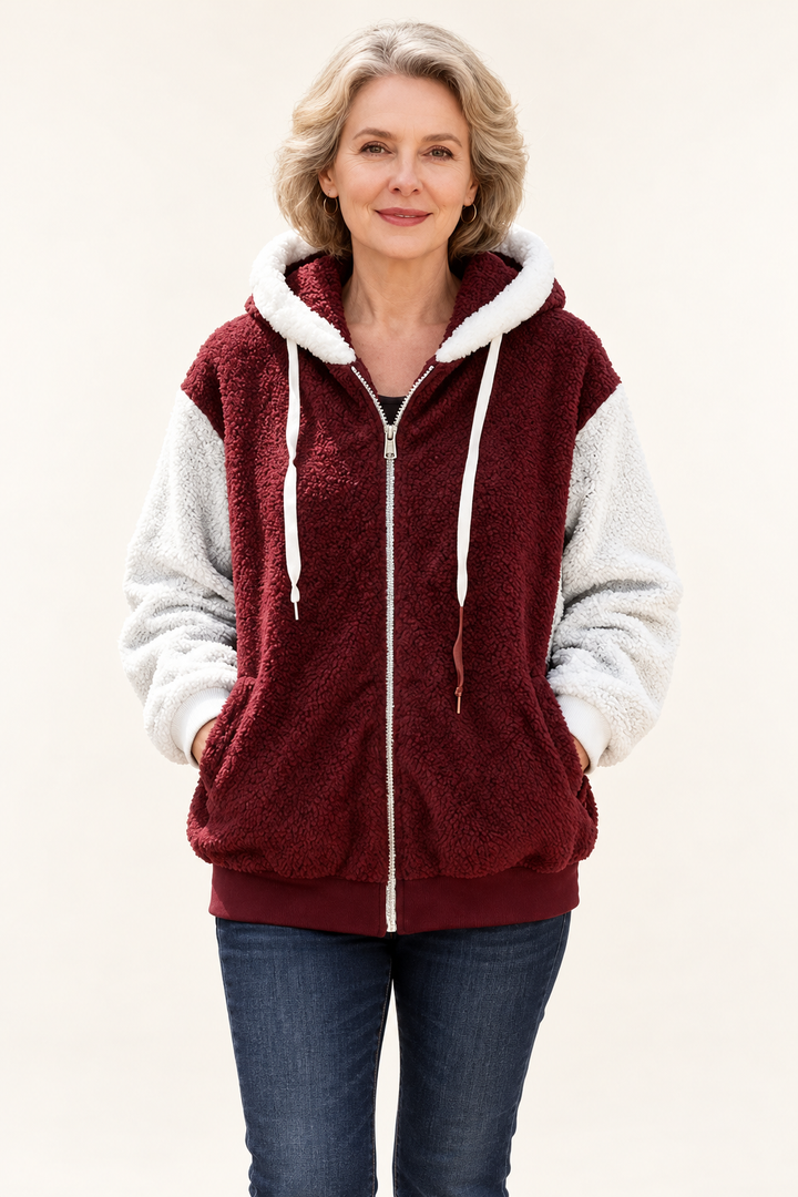 Women's Hooded Zip-Up Fleece Jacket